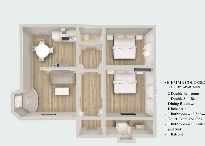 Seiemme Colosseo Luxury 2 Apartamento